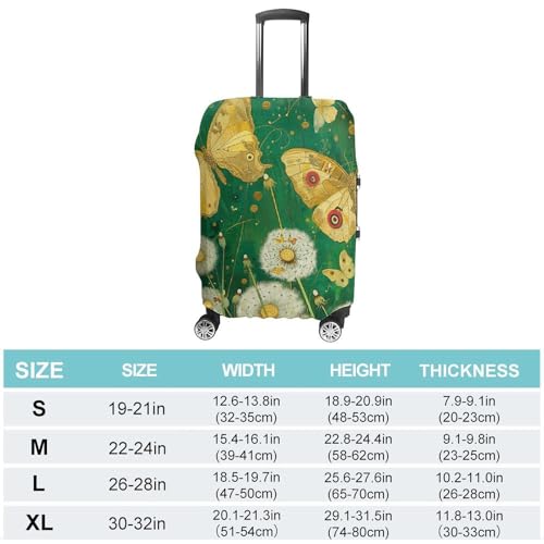 Yellow Butterfly Pattern Travel Luggage Cover Anti-scratch Suitcase Cover Elastic Suitcase Protective Cover Fits 19-32 Inch Luggage S2