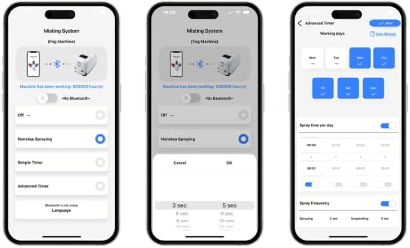 100’ High-Pressure Mist Cooling System Kit with Premium Edition Remote Pump W/App Control for Outdoor Usage, 0.8 GPM, 50 Nozzles - 1/4" (100 ft)