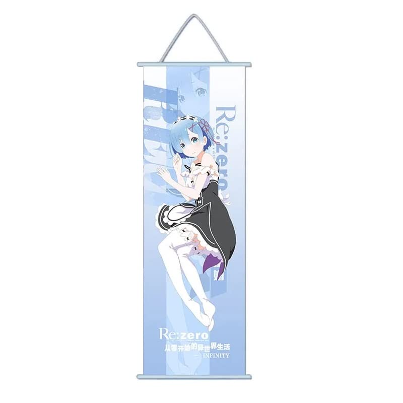 KENMA Re Zero Rem Anime Poster Wall Scroll 70 x 25 Cms Art Canvas Hanging Paintings Wall Art Decor For Home Dorm Office