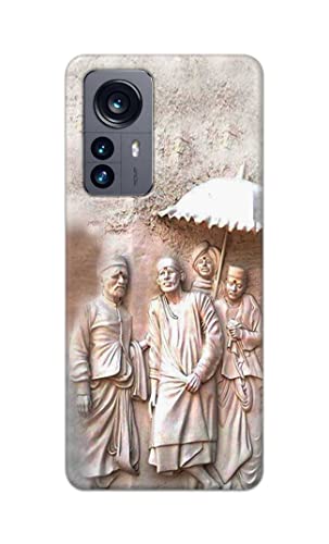 Image of Printed Hard Back Cover Case for Xiaomi 12 Pro Back Cover (Sai Baba) -1803