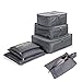 Ensemble de 7 Organisateurs de Voyage emballant des Cubes Sac de blanchisserie Bagage Sacs de Compression Sac dans Le Sac Organisateur pour des vêtements