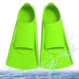 Schwimmflossen Kinder, 100% Silikon Kurzflossen, Training Flossen Schwimmflossen für Kinder Erwachsene Schwimmtraining, Freiwassertraining, Schnorcheln, Tauchen für Anfänger