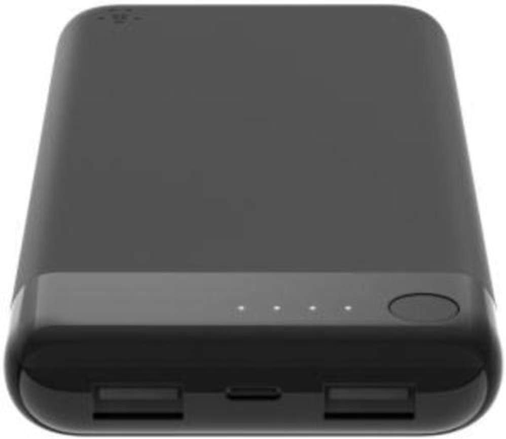 Top-down view of Belkin Boost Charge Power Bank showing LED indicators
