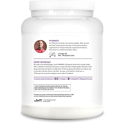 JYM Supplement Science Iso JYM Grape, 90 Calories, 100% Whey Protein Isolate, Zero Fat, Zero Sugars, Mixes Clear, for Women & Men, 20 Servings