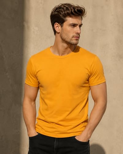Image of London Hills T Shirt For Man | Men Round Neck Tshirts | Tshirt Shirts Men | Gym T Shirts For mens Workout | T-shirts For Man Cotton Stylish Round Neck T Shirt Half Sleeve Regular Fit Solid Multicolour