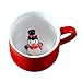 Cabilock Tazza in Ceramica Rossa da 400 Ml Tazza da tè da caffè di Natale 3D Pinguino all'Interno della Tazza Succo d'Acqua Bicchiere da Bere Tazza da tè Stile Natalizio con Coperchio