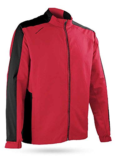 Sun Mountain Mens Headwind Full Zip Golf Jacket Red/Black M