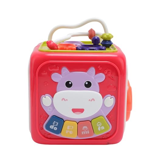 Fdit Jouet de Voyage Sensoriel pour bébé, Cube éducatif pour