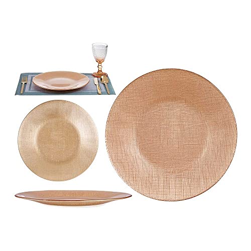 Plato Llano Cristal (27 x 2 x 27 cm), Color Verde