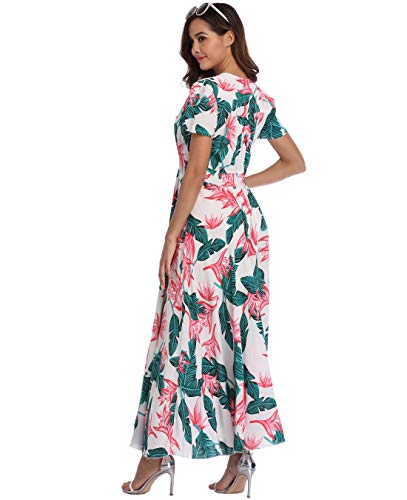 Image of Ferrendo Women Summer Maxi Dresses Casual Dress 2026 Beach Vacation Outfits Green Leaf S