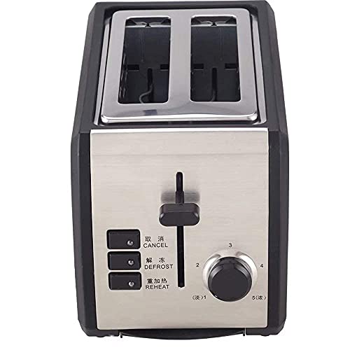Dpliu Toaster-Maschine Automatischer Spießfahrer Multifunktions-Wide-Slot-Design, 950W (Color : Black)
