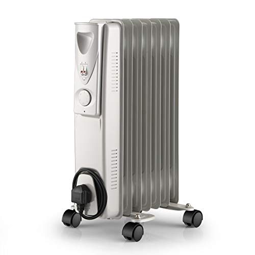 DONYER POWER Oil Filled Radiator 7 Fin, 3 Heat Settings?1500W?Thermostat Electric Heater