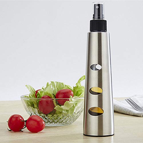 304 Stainless Steel Fuel Injection Bottle, Grilling Olive Oil Glass Bottle, Home Appliances Barbecue Oil Control Pot for BBQ Salad Baking Frying Roasting Healthy Diet