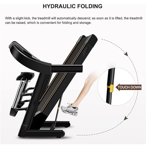Image of Heavy Duty Electric Motorized Folding Treadmill,3.0HP Electric Treadmill for Home,with LED Touch Display and Blue Tooth Speaker
