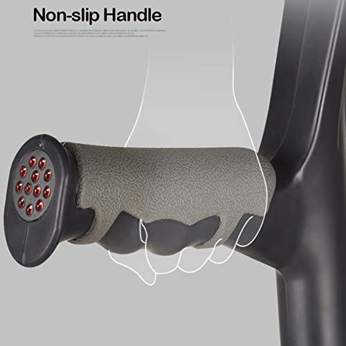 Stampelle per avambraccio (Coppia), Stampelle in Alluminio Leggero, Altezza Regolabile, ergonomiche, Portata Massima 200 kg/440 libbre (Colore : Nero) Keep it in Mind