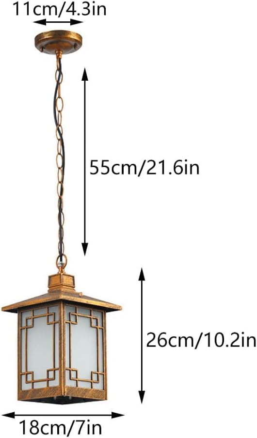 Lámpara colgante exterior E27 de aluminio retro regulable IP23 4