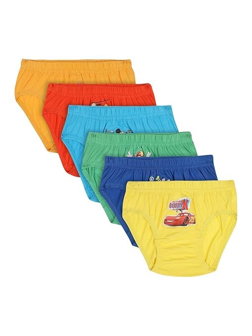 Image of BODYCARE KIDS Boys Brief Cotton Underwear | 100% Cotton Soft & Comfortable Skin-Friendly Briefs | Boys Innerwear Pack of 6 | Assorted Colors & Prints