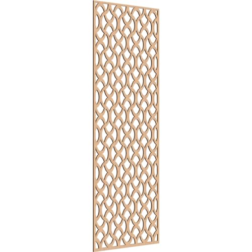 Image of Resort Decorative Pierced Fretwork Wood Wall Panels, 31 3 /8 inchW x 79 3 /8 inchH x 1 /4 inchT, Hickory
