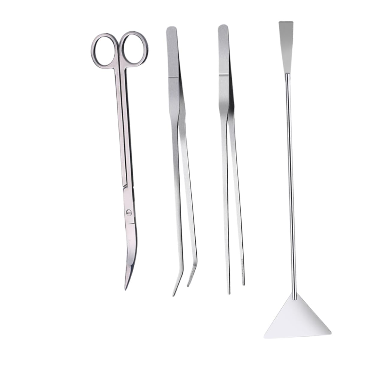BCOATH 4pcs Stainless Steel Aquarium Plant Tweezers Scissors Set Tools for Tank Plants Kit