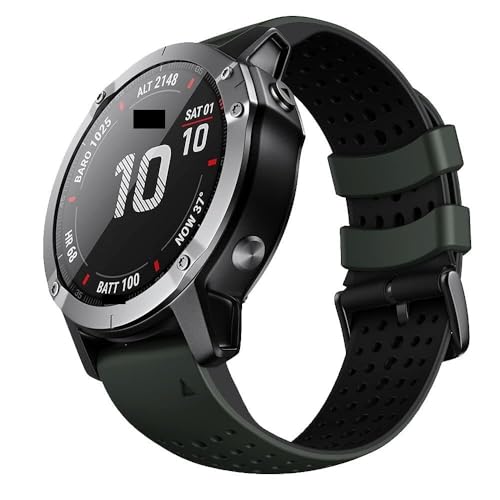 Bracelet de montre silicone 26mm anti-irritation pour remplacer votre fixation Fenix 6X