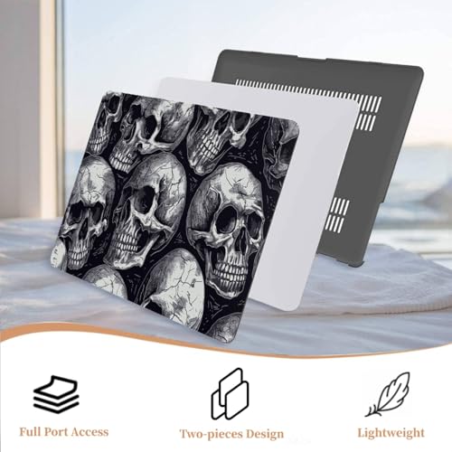 Carcasa MacBook Neo 13 A3404 antiarañazos con diseño Calavera Oscura 4