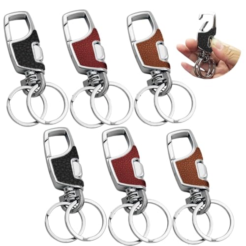 Image of 3pcs Heavy Duty Key Chain, 3 Pack Car Key Chains with 2 Metal Key Rings Carabiner Keychains