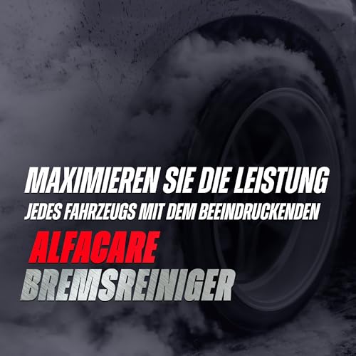Alfacare Bremsenreiniger Spray für Auto, schnell wirkender Entfetter & Schutz für Bremsen, Kupplung, Motorteile.Verlängert die Bremsenlebensdauer & verbessert die Leistung. 500ml Dosen. - 6pack