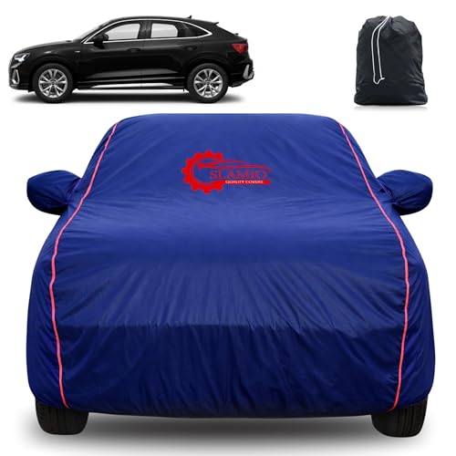 Image of 100% Waterproof Car Cover for Audi Q3 | All-Weather, Dustproof & UV Protection | Heavy-Duty 3-Layer Fabric | Custom Fit with Mirror & Antenna Pocket | Navy Blue