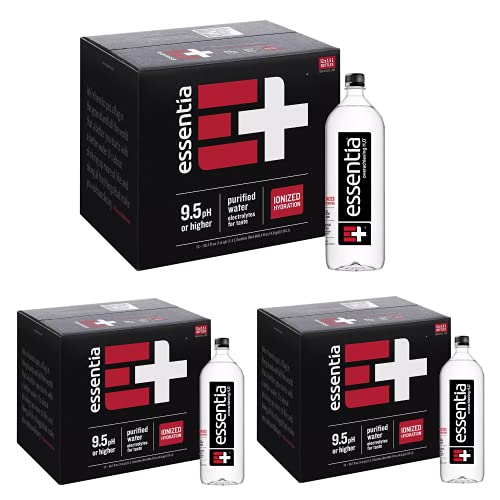 Gourmet Kitchn Essentia Ionized, 9.5+ pH Electrolyte Enhanced Alkaline Drinking Water (1.5 L. 12 pk.) (3 Pack) Gourmet Kitchn Essentia Ionized, 9.5+ pH Electrolyte Enhanced Alkaline Drinking Water (1.5 L. 12 pk.) (3 Pack)