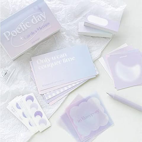 356pcs Multi-Function Revision Flash Index Cards Set,Ins Message Note Card,Record Memo Cards,Include Blank Index Cards,Tabs,Stickers,Gradient Purple Cover