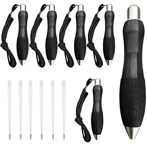 lyforx Big Fat Pens (12 Pack) Aids Writing For Tremor, Arthritis, Parkinson, Handicap, Carpal Tunnel Large Wide Grip Pen Retractable Ballpoint Pens (6 Pens + 6 Extra Refills)(Black) Cover