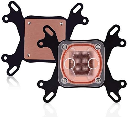 CPU Water Cooling Block,Professional Computer PC CPU Water Cooling Block Waterblock Liquid Cooler 50mm Copper Base Water Cool System for Intel for AMD