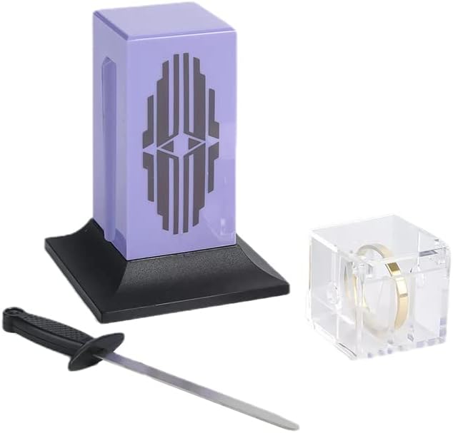 SUMAG Espada a través del anillo dentro del ataúd Trucos de magia Penetrante Espada a través de accesorios de magia Gimmick Accesorios