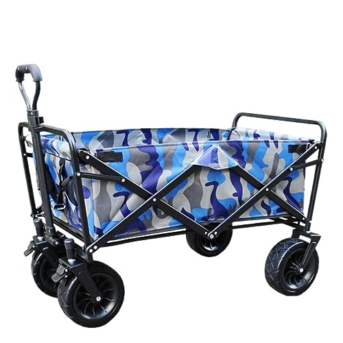 IWENZHKPA Carrito de Jardín Carro Plegable para Trabajo Pesado, para Jardín, para Exteriores, Portátil para Acampar Transportador(A)