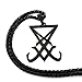 Gungneer Black Sigil of Lucifer Pendant Necklace Stainless Steel Stanic Symbol Jewelry Accessory Men Women