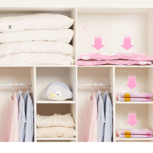 Sacos de armazenamento à vácuo da Besportble, pacote com 6 sacos de economia de espaço com bomba de