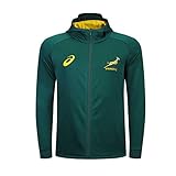 YINTE 2018 Südafrika Springboks Rugby Jersey, Weltcup Rugby Fans Hemd, Trainingsanzüge Herbst Und Winter Langärmlige Pulloveranzug, 100% Polyester Atmungsaktiver Stoff Green-XL