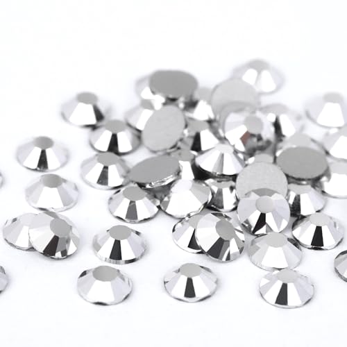 Image of SS12 Silver Rhinestones - 1440pcs Non-Hotfix Glass Nail Gems for Crafts, Makeup Bags & DIY Decoration