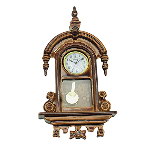 【Fai finta di giocare a giocattoli】: mini orologio romano modello di simulazione della casa delle bambole, puoi fingere di decorare la scena delle tue bambole.