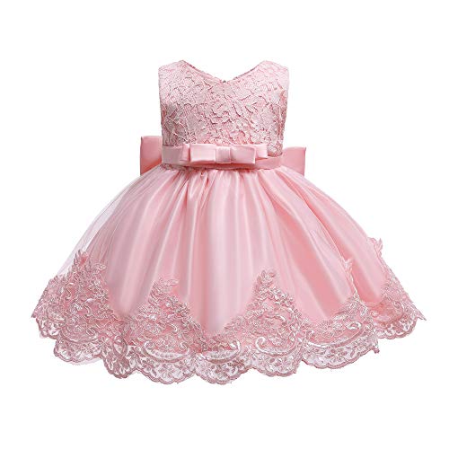 0-6T Toddler Baby Girls Embroidered Tutu Ball Gown Lace Dresses with Headwear4
