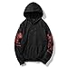 Produktbild nobrand Gedruckte lose Langarm Freunde Hoodie Gothic Paar Liebhaber schwarz Harajuku übergroße Frauen Vintage Hoodie japanische Sweatshirts
