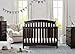 Delta Children Emerson 4-in-1 Convertible Crib - Greenguard Gold Certified, Dark Chocolate
