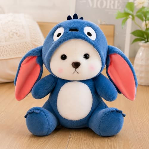 Image of Blue Bunny Teddy Bear Soft Toy for Kids, 30 cm Ultra Soft Plush Stuffed Animal with Removable Hoodie, Cute Hugging Teddy for Boys&Girls, Baby Gift, Birthday Gift & Room Decor.