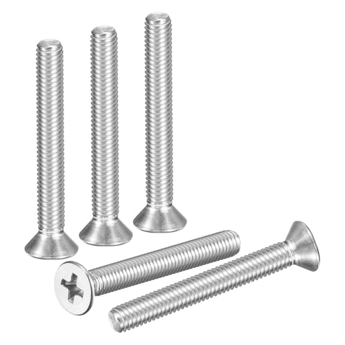 DTGN #10-32x1-3/8 Phillips Flat Head Machine Screw 304 Silver 25pcs