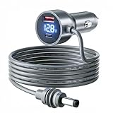 SRICH Mini cable Starlink 3 en 1, cargador de coche Starlink, cable de alimentación CC + adaptador de encendedor de cigarrillos de 12 V-48 V con pantalla digital, puertos USB C PD de 40 W y USB A de