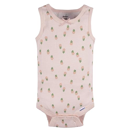 gerber baby girls multi-pack sleeveless onesies bodysuit