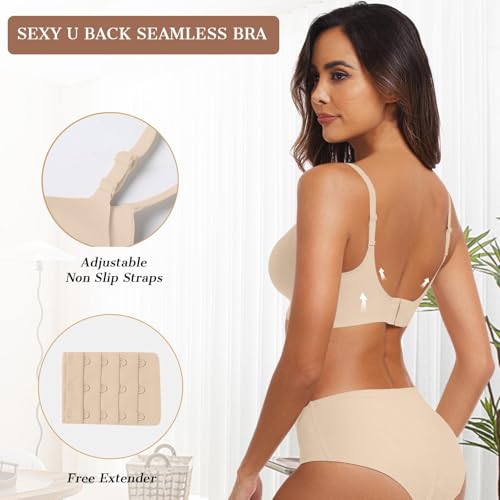 Image of OEAK Womens Wireless Jelly Bras Comfortable Push Up Bra No Underwire Gel Bra Full Support Lift Everyday Seamless Tshirt Bras