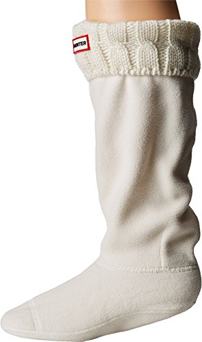 Calcetines Hunter, altos, originales, térmicos, para botas, unisex, adultos, 15 cm, color Blanco, talla L