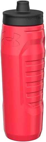 Under Armour Sidline botella de agua de 32onzas, se puede apretar, tapa con válvula unidireccional, sin bisfenol A, para soportes de bicicletas,