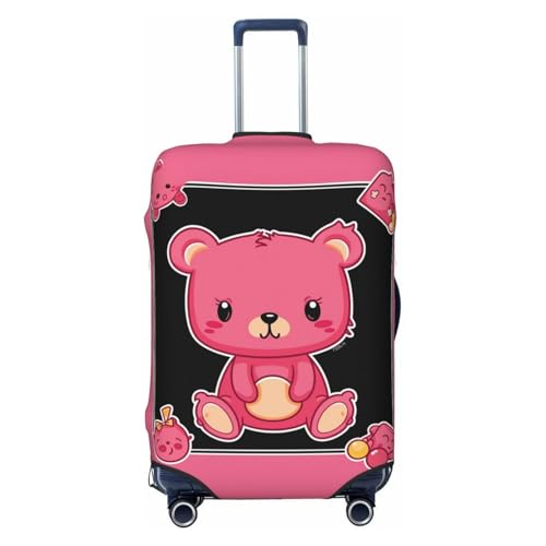 Travel Luggage Cover Cartoon Bear Suitcase Protector Elastic Washable Stretch Suitcase Protector Anti-Scratch Travel Suitcase Cover Fit 18-32 Inch Luggage